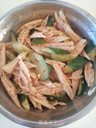 凉拌腐竹黄瓜的做法步骤：5